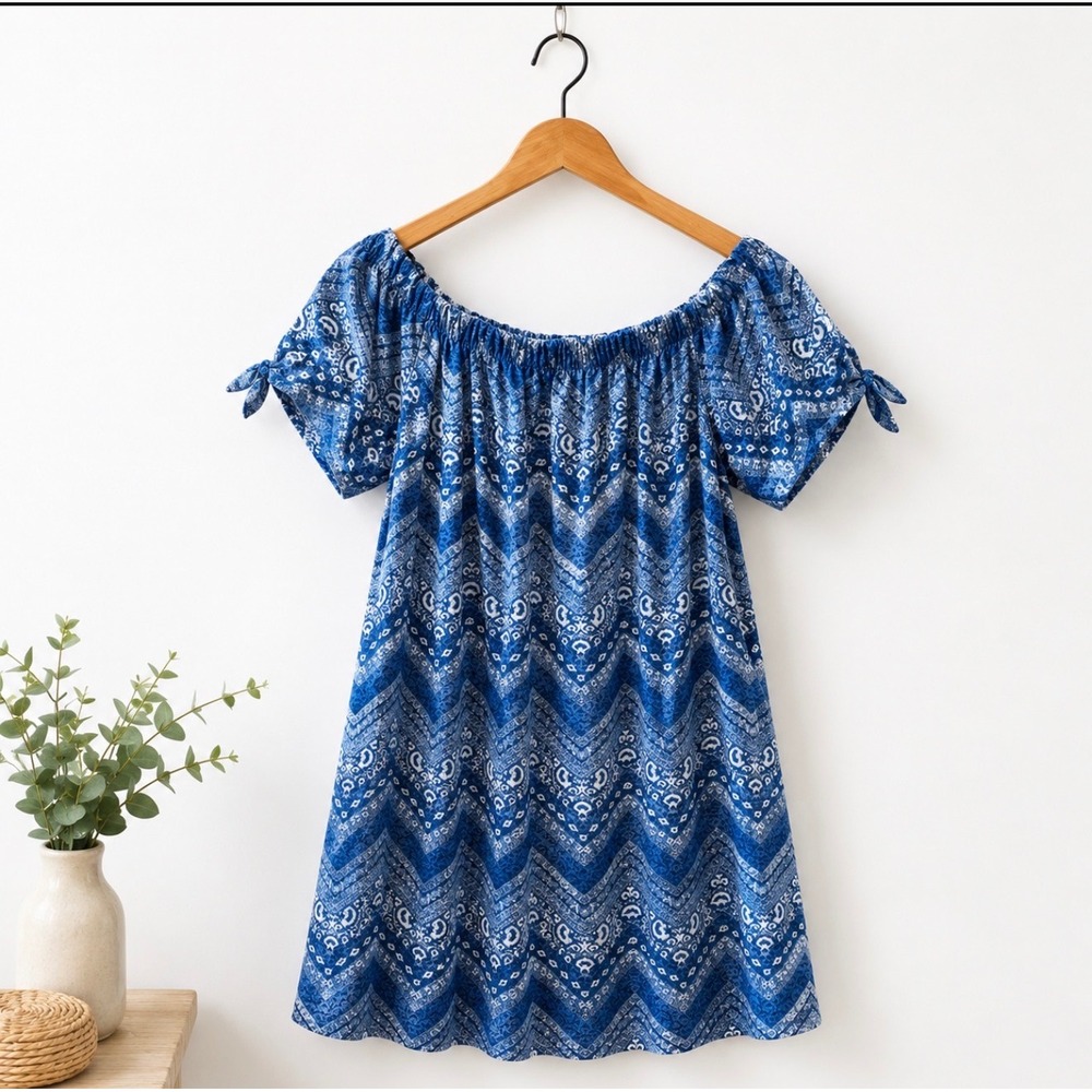 Charming Charlie Off‎ Shoulder Boho Dress – Size Small - Picture 2 of 2